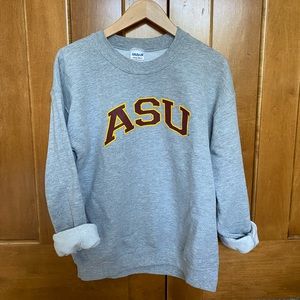 ASU gray crew neck sweatshirt